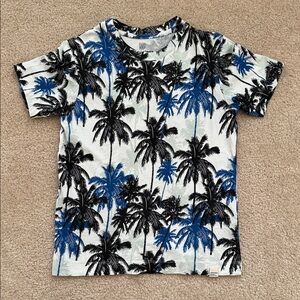 Jack and Jones Kids' Palm Print T-Shirt - Blue and Black